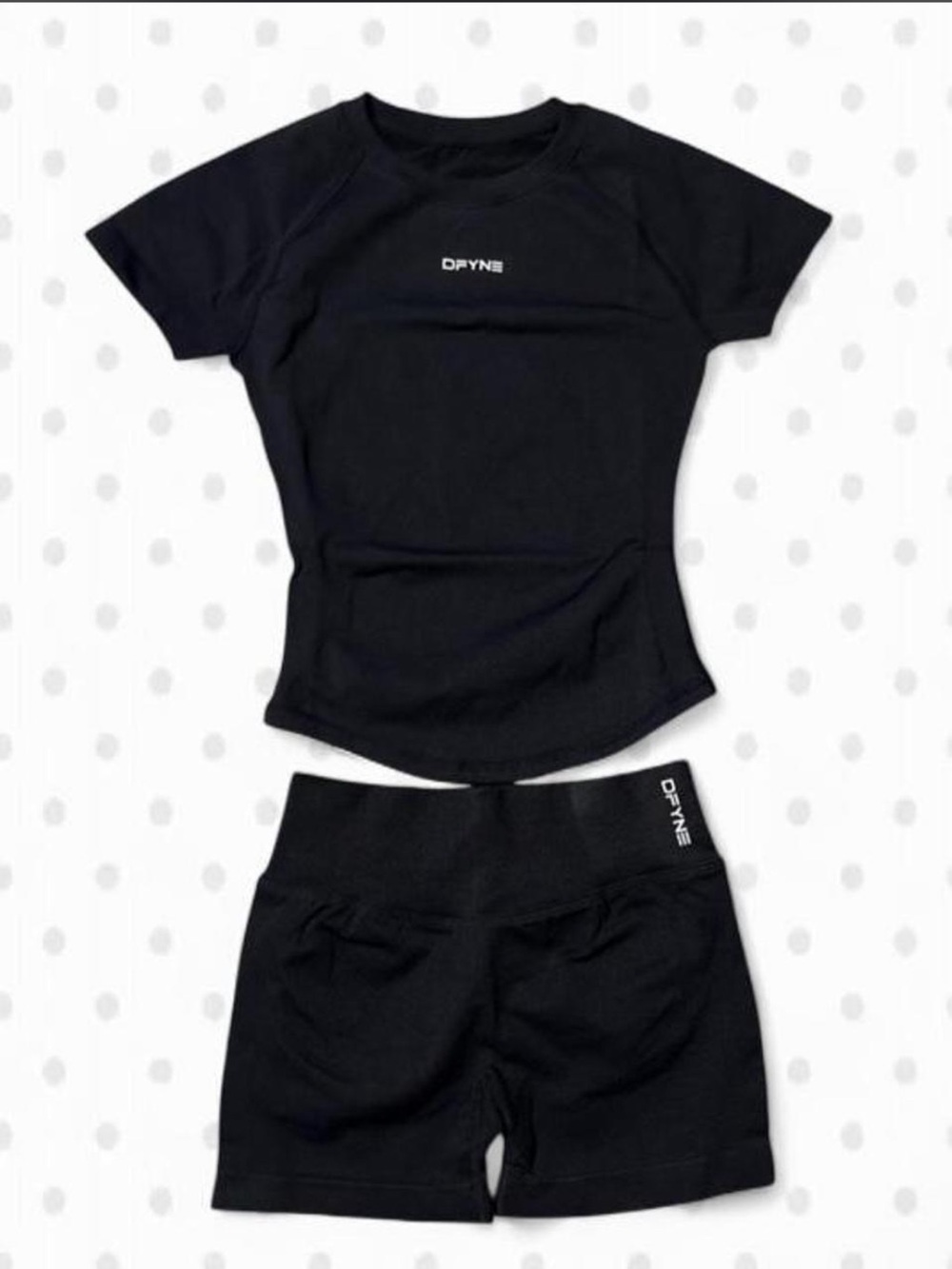DFYNE Black impact shorts and shirt